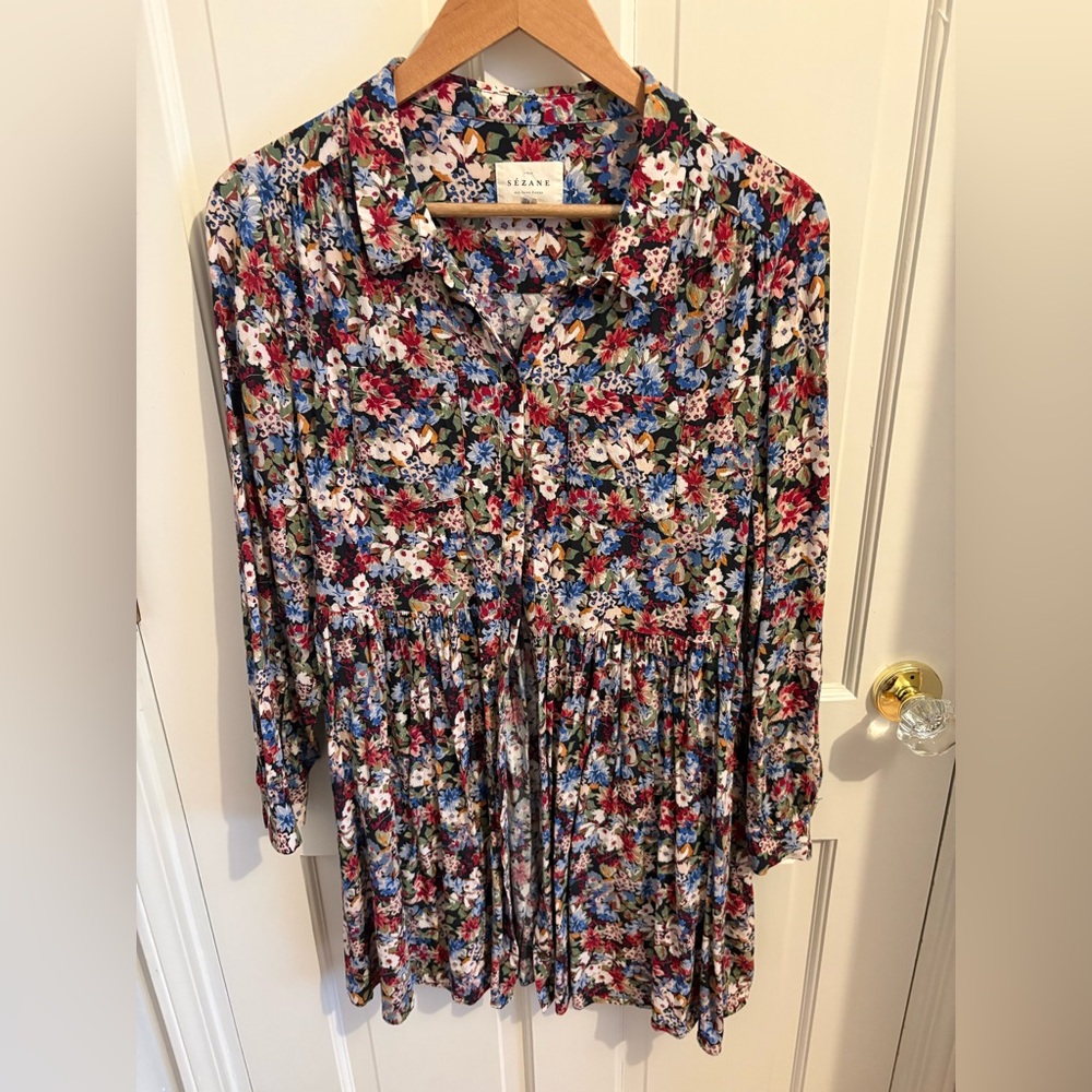 Sezane Leana Dress Fall Is Blooming - Size 44 - Picture 2 of 7